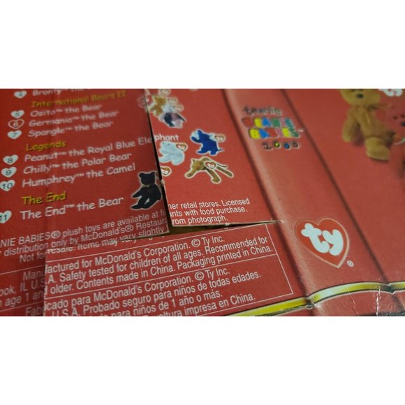 Germania the Bear McDonalds TY International Bears II Beanie Baby 1990 Rare - Picture 4 of 4